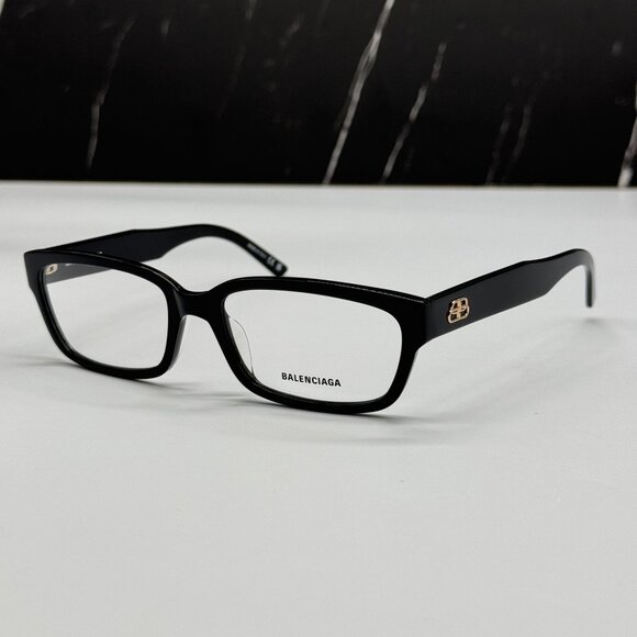 NEW BALENCIAGA BB0065O 001 SQUARE BLACK WOMEN EYEGLASSES BALENCIAGA - Picture 1 of 8